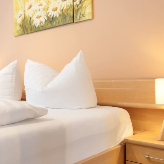 Einer von zwei großen Balkonen der Ferienwohnung Helene im Ostseebad Baabe auf der Insel Rügen an der Ostsee nahe Binz - Schlafzimmer