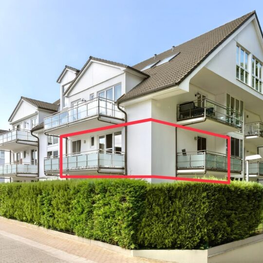 Einer von zwei großen Balkonen der Ferienwohnung Helene im Ostseebad Baabe auf der Insel Rügen an der Ostsee nahe Binz - Ferienwohnung gekennzeichnet