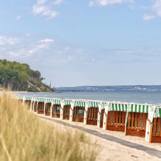 Ferienwohnung Helene im Ostseebad Baabe auf der Insel Rügen an der Ostsee nahe Binz - Blick richtung Sellin und Binz