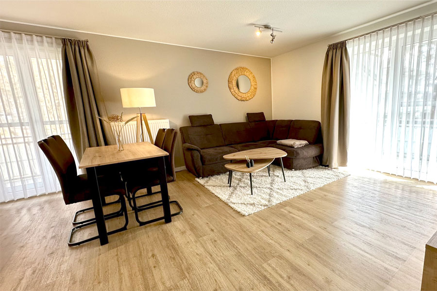 Ferienwohnung Helene an der Ostsee im Ostseebad Baabe auf der Insel Rügen - Wohnzimmer