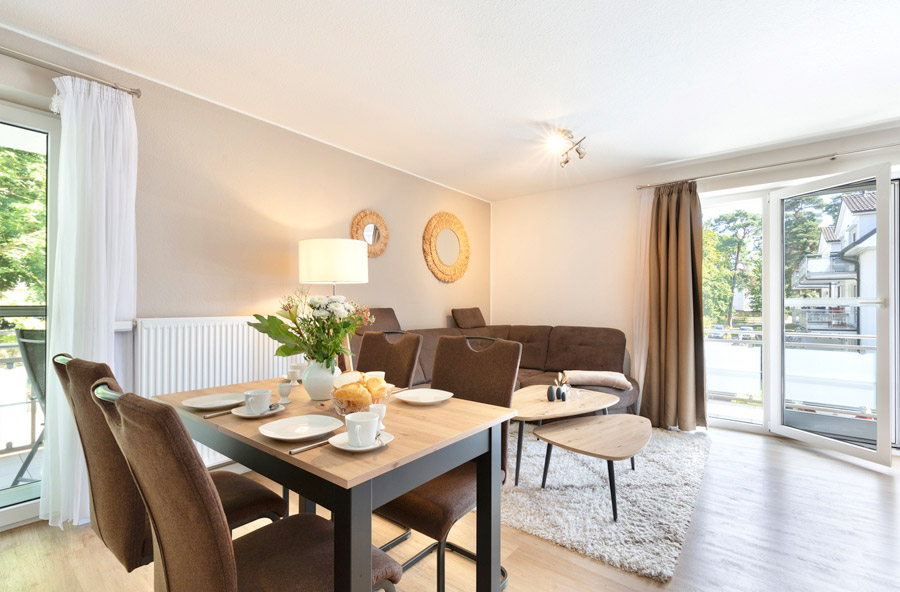Ferienwohnung Helene im Ostseebad Baabe auf der Insel Rügen an der Ostsee - Ansicht Wohnzimmer